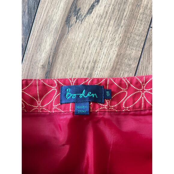 Boden size 10 red patterned skirt - Picture 2 of 3